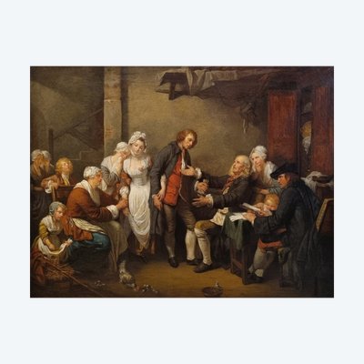 Late 18th or early 19th century French school (after GREUZE) - L'accordée de village (The village accordion)