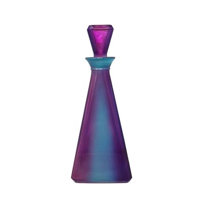 Superbe carafe ou bouteille décorative des années 1970 par Luigi Bormioli. Fabriqué en Italie