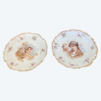 Pair of porcelain plates