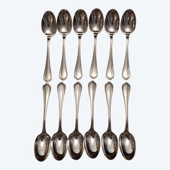 12 Christofle spatour mocha spoons