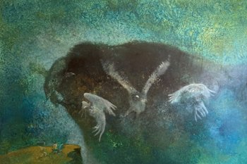 Jacques VAN DEN BUSSCHE - Paysage fantastique