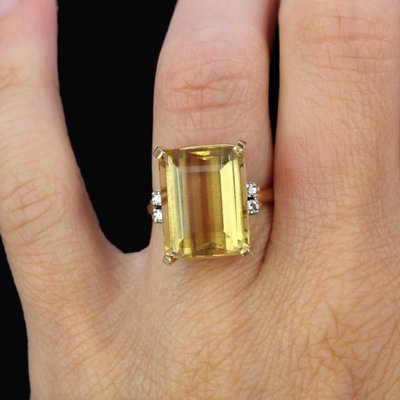 Bague Stern citrine et diamants