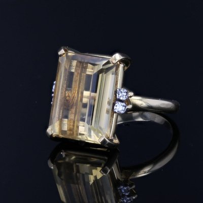 Bague Stern citrine et diamants