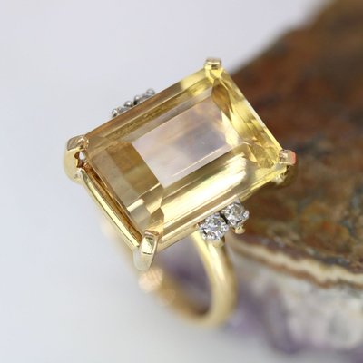 Bague Stern citrine et diamants