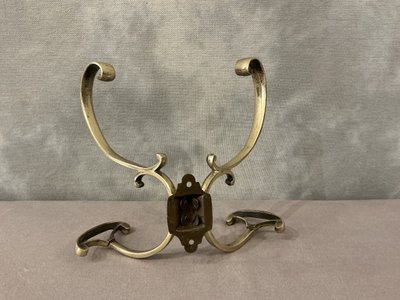 NKlaus Gancio Doppio In Ottone Massiccio Per Appendere – Stile Marittimo Nautico, Dimensioni 6,5x4,5 Cm, Arredamento Casa E Barca