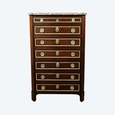 Cassettone impiallacciato in mogano, periodo Luigi XVI – fine XVIII secolo