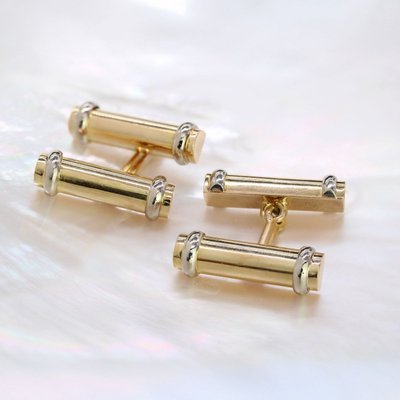 Gemelli bombati in oro giallo