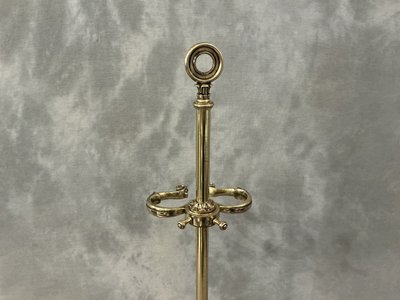 19th century Charles X period brass and cast iron mantelpiece