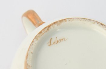Paris Lebon-Halley porcelain cup and saucer