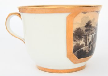 Paris Lebon-Halley porcelain cup and saucer