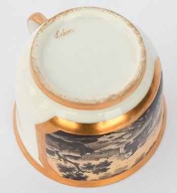 Paris Lebon-Halley porcelain cup and saucer