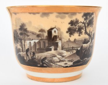 Paris Lebon-Halley porcelain cup and saucer