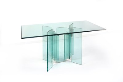 Console en cristal clair, milieu du XXe siècle