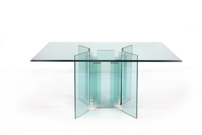 Console en cristal clair, milieu du XXe siècle