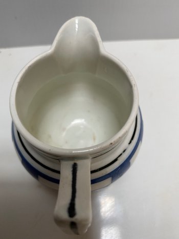 Cream pot in opaque porcelain called English VIEILLARD BORDEAUX