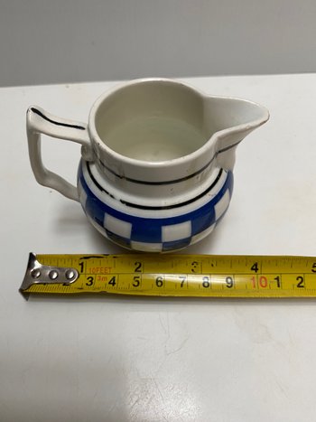 Cream pot in opaque porcelain called English VIEILLARD BORDEAUX