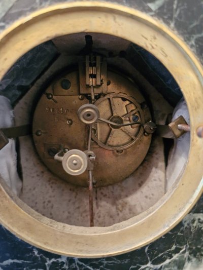 Empire-Style Marble Column Clock