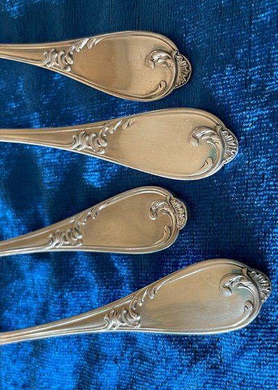 Service à Hors-d'œuvre Argent Massif - Couverts à Petits Fours - 1850-1899
