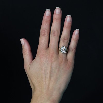 Anello vintage con berillo giallo