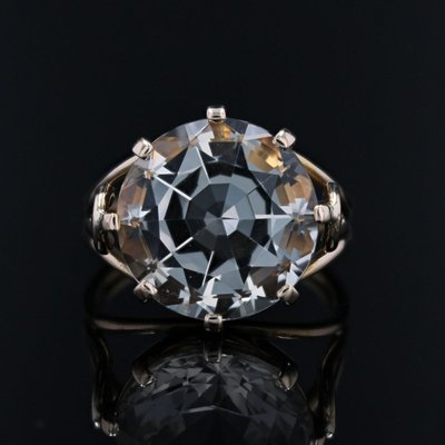 Anello vintage con berillo giallo
