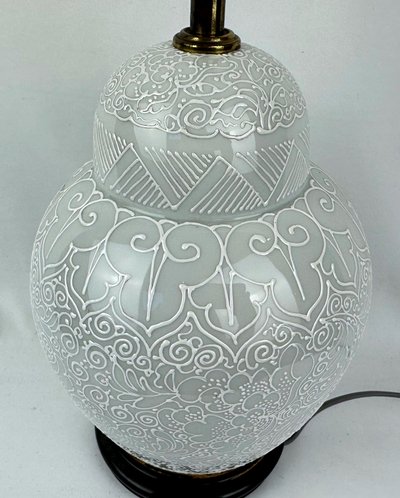 Celadon porcelain lamp, China