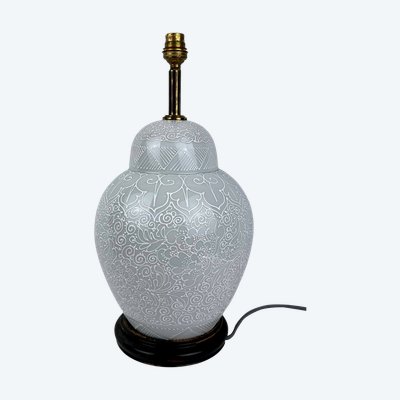 Lampe en porcelaine céladon, Chine 