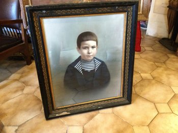 young boy pastel