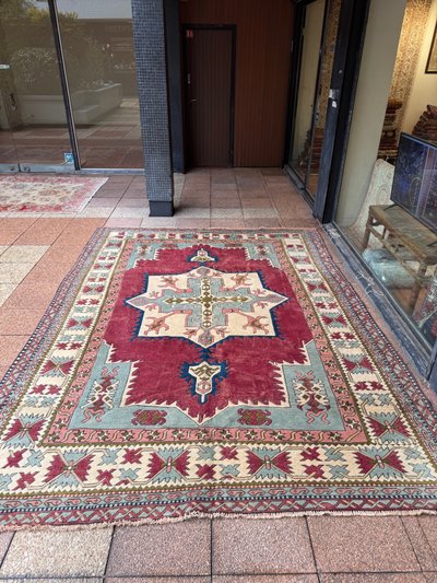 Konya-Teppich (Türkisch) – 330 × 243 cm – Geometrische Muster
