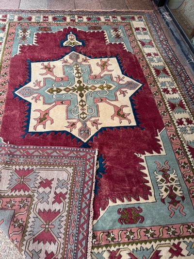 Konya-Teppich (Türkisch) – 330 × 243 cm – Geometrische Muster