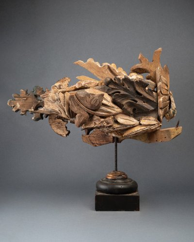 Baroque Fish Made from Antique Woodwork, 21st Century