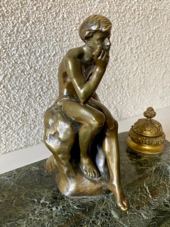 Bronzo "Il pensatore" di Julien Monier