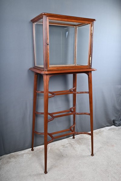 Mahagoni-Vitrine, Jugendstil – 1900
