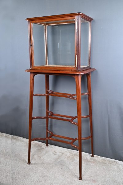 Mahagoni-Vitrine, Jugendstil – 1900