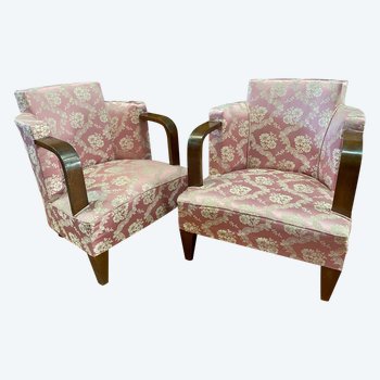 Pair Of Art Deco Armchairs