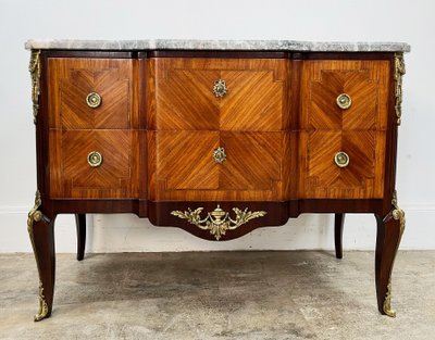 Commode style transition en marqueterie estampillé FRANCOIS DAIDÉ