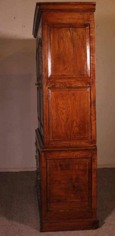 Pressa per lino in quercia del XVIII secolo