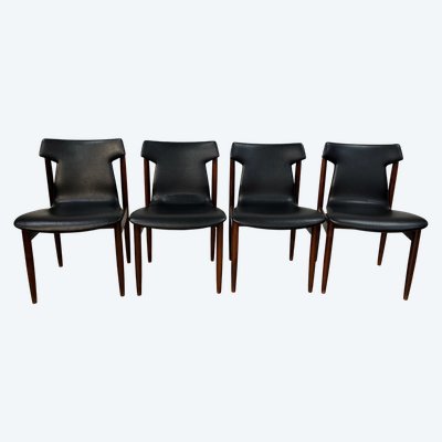 4 dänische Palisanderstühle von Inger Klingenberg