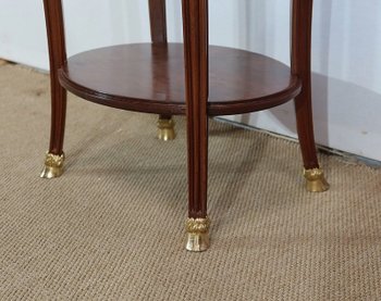  Small solid mahogany salon table, Louis XVI style - Early XXth century