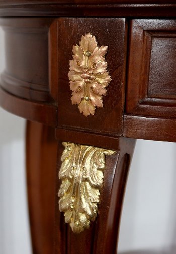  Small solid mahogany salon table, Louis XVI style - Early XXth century