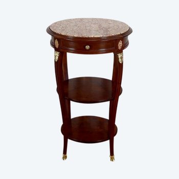  Small solid mahogany salon table, Louis XVI style - Early XXth century