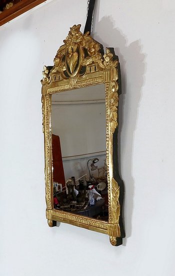  Gilded wood mirror, Louis XVI style - Early XXth century