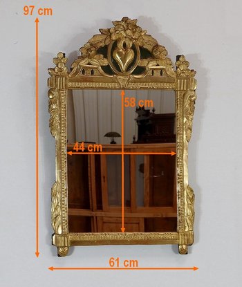  Gilded wood mirror, Louis XVI style - Early XXth century