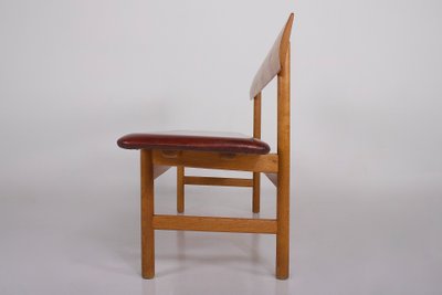 Banc en Chêne et Cuir Cognac Børge Mogensen