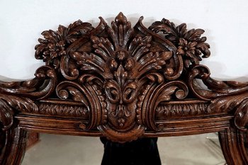  Importante specchio da camino in rovere - Fine XIX secolo