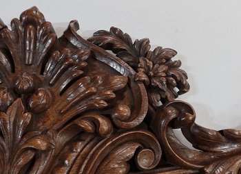  Importante specchio da camino in rovere - Fine XIX secolo