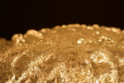 Small Round Ceiling Light in Murano Glass Brass Base