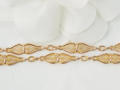 Collier maille filigrane en or jaune