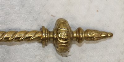Serviteur de cheminée en bronze de style Louis XVI époque 19ème