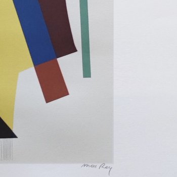 1970 Original Beautiful Man Ray "Concrete Mixer" Limited Edition Lithograph