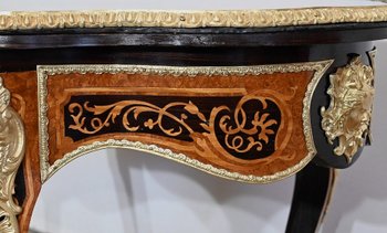 Table Violonée en bois précieux, époque Napoléon III – Milieu XIXe 